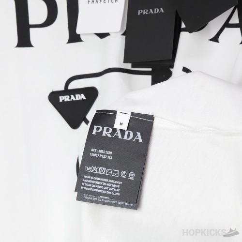 PRADA White Black Logo T-Shirt